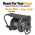 Active Pressure Washer Wall Mount Kit — How much hose fits?