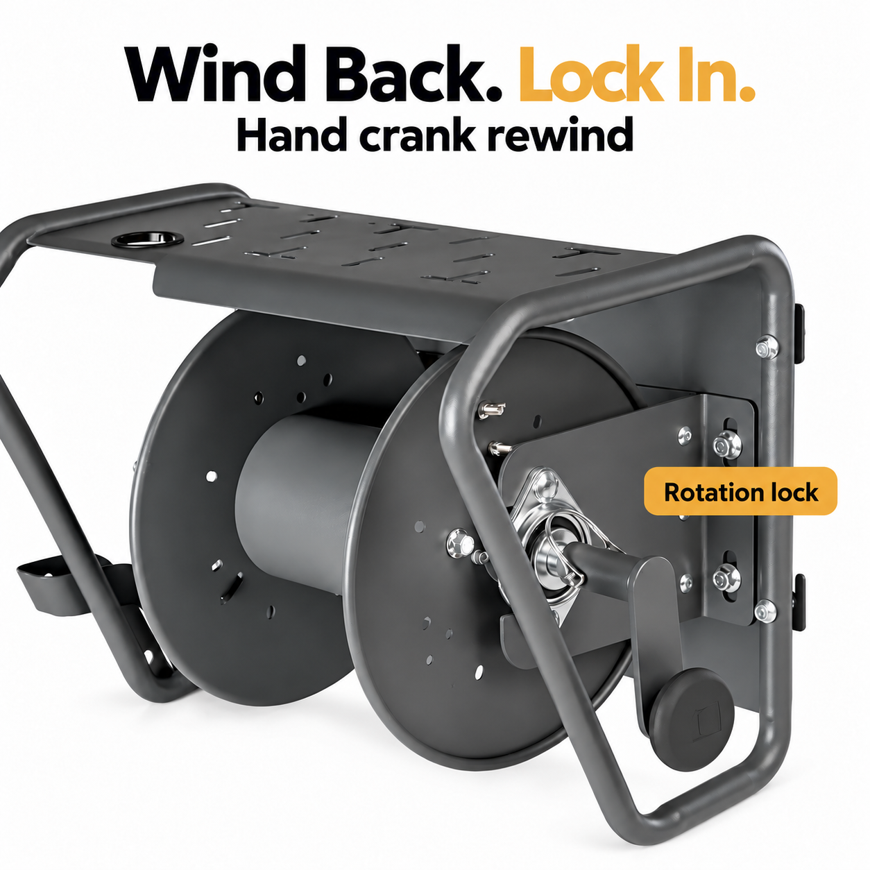 Active Pressure Washer Wall Mount Kit — How does it rewind?