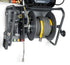 Active wall mount kit with high pressure hose wound on the reel and trigger gun stored
