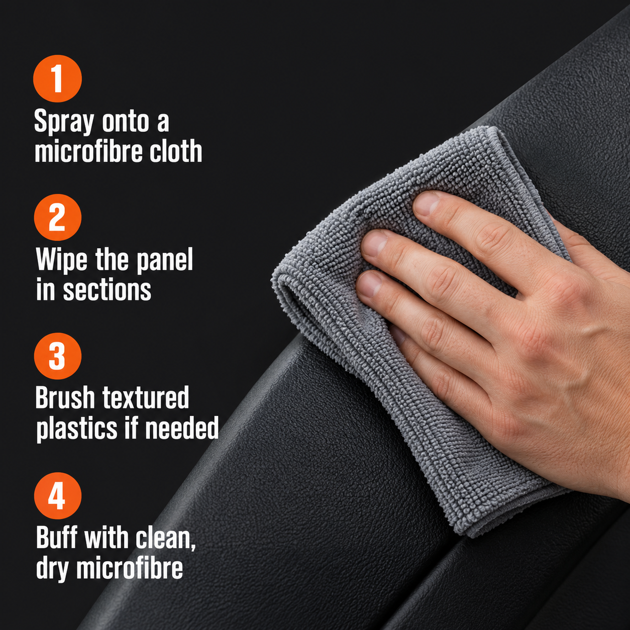 ADBL Interior Cleaner - Dashboard & Trim Cleaner — How do I apply it?