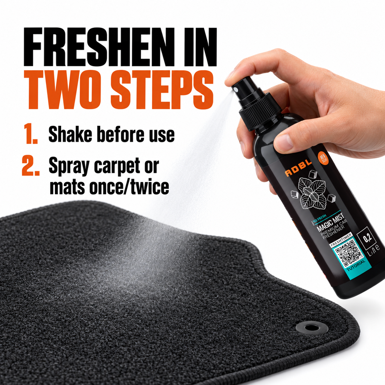 ADBL Magic Mist 200ml - Premium Car Air Freshener — How do I apply it?