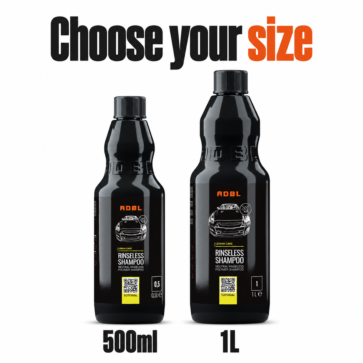 ADBL Rinseless Shampoo - Low-Foaming Rinseless Wash — Which size can I choose?