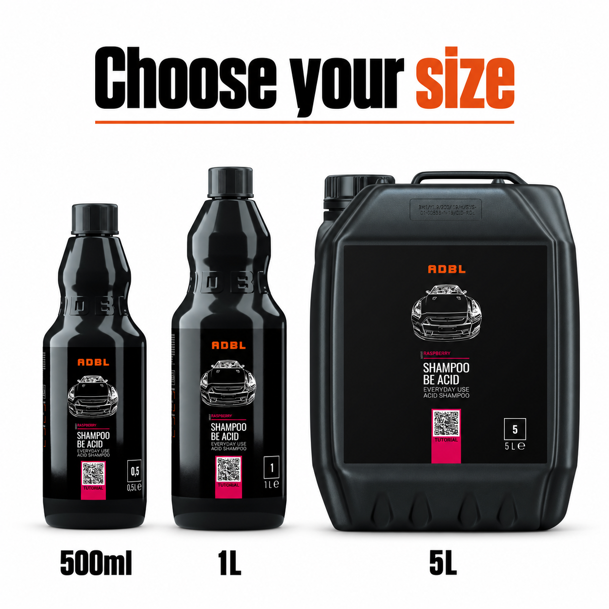 ADBL Shampoo Be Acid - pH Acid Maintenance Shampoo — Which size can I choose?