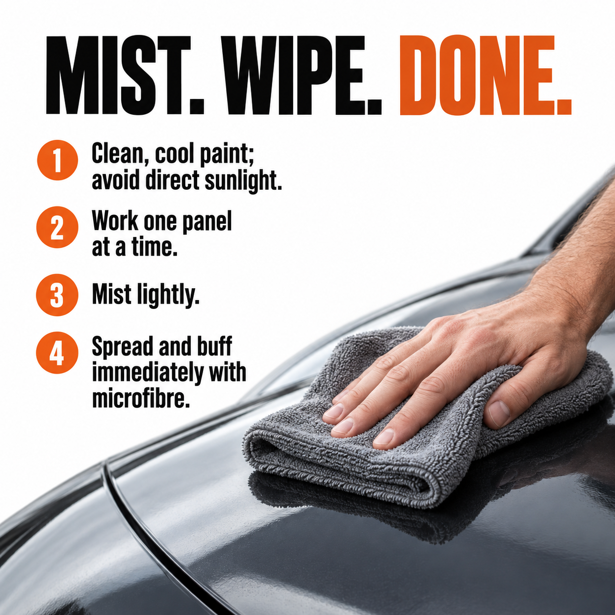ADBL Synthetic Spray Wax - Hydrophobic Anti-Static Wax — How do I apply it?