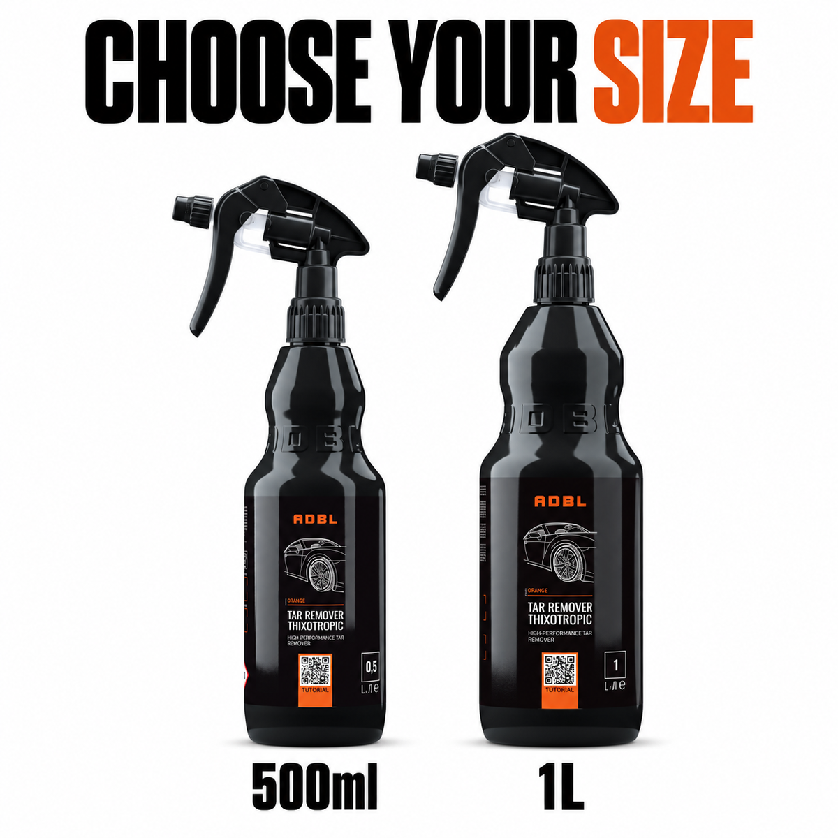 ADBL Tar Remover Thixotropic - High Performance Tar Remover — Which size can I choose?
