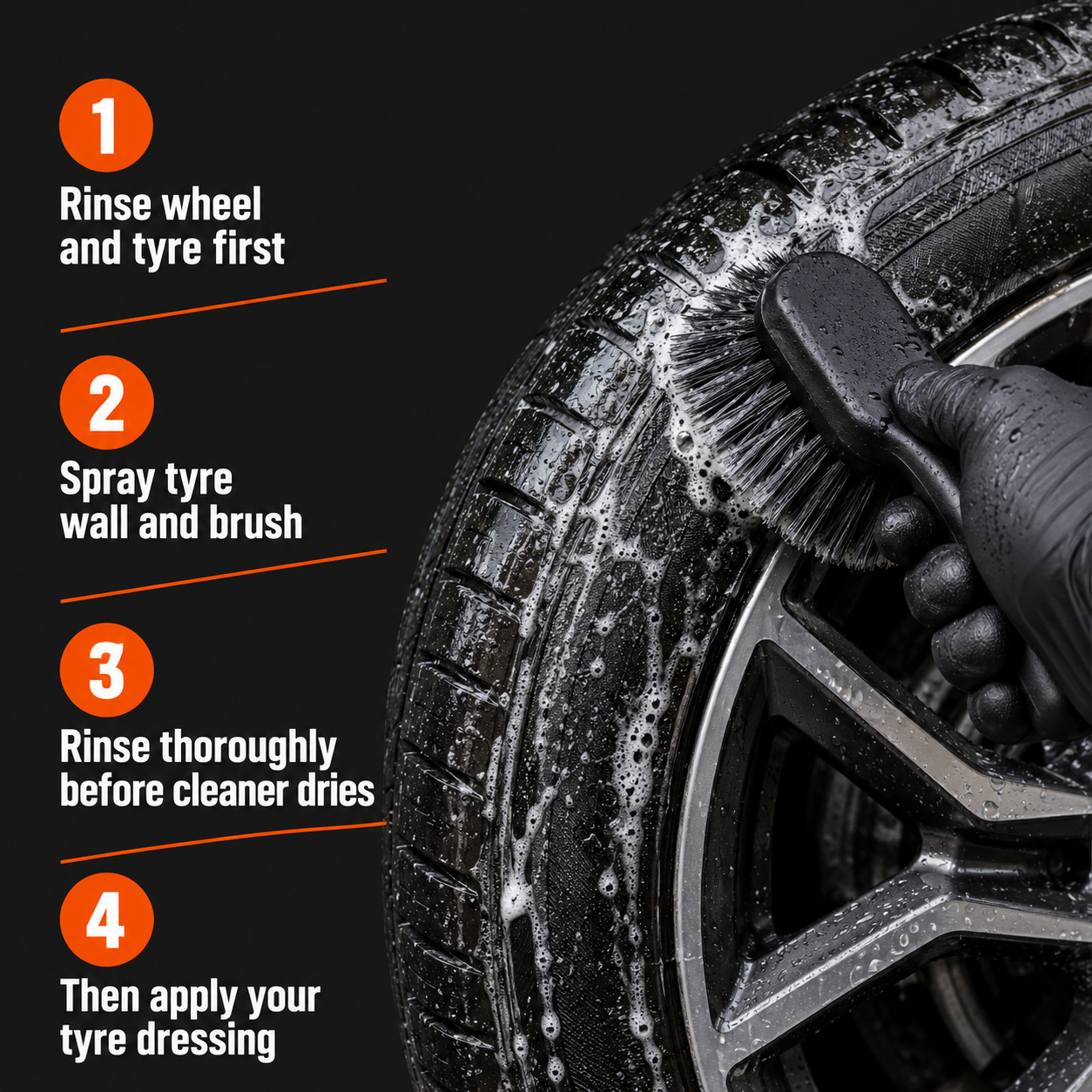 ADBL Tyre & Rubber Cleaner - Heavy Duty Tyre Cleaner — How do I use it?