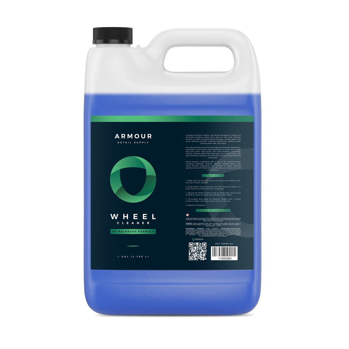 Armour Detail Supply Wheel Cleaner 3.79L gallon jug, front label