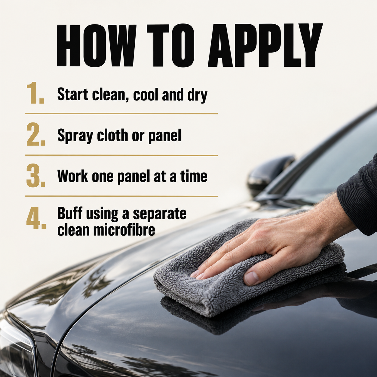 Angelwax Enigma QED Ceramic Quick Detailer 500ml — How do I apply it?
