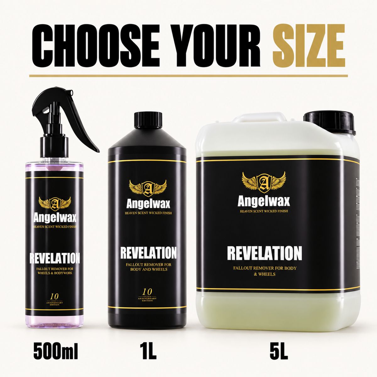 Angelwax Revelation Fallout Remover — Which sizes are available?
