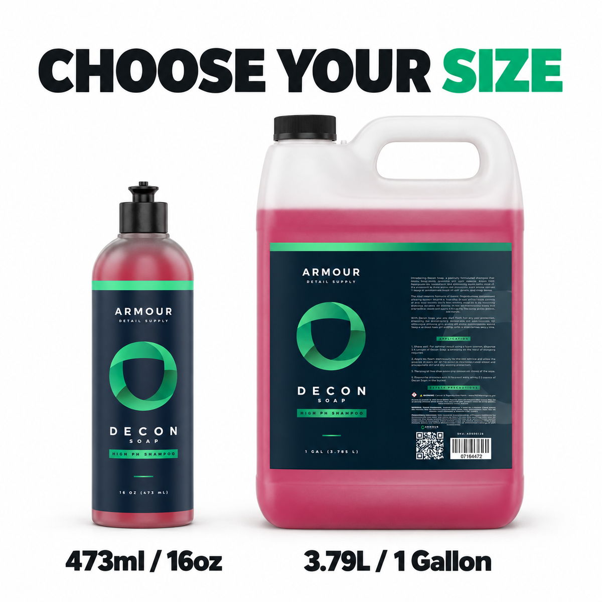 Armour Detail Supply Decon Soap — Which size can I choose?