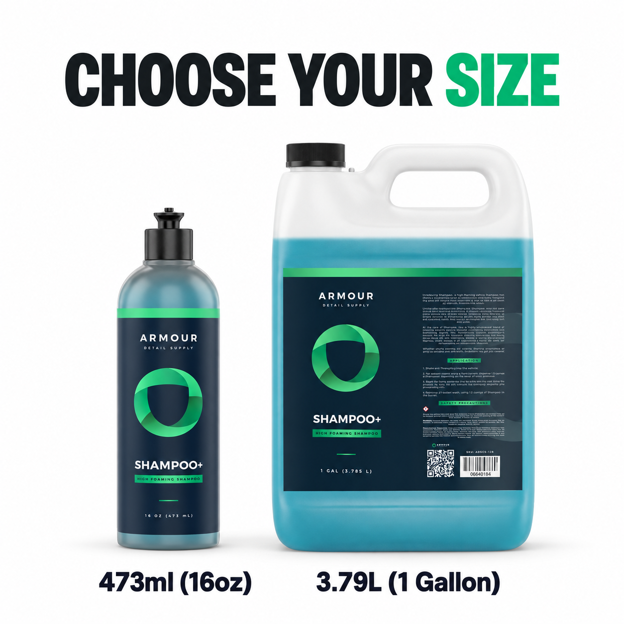 Armour Detail Supply Shampoo+ pH Neutral Car Shampoo — Which size?