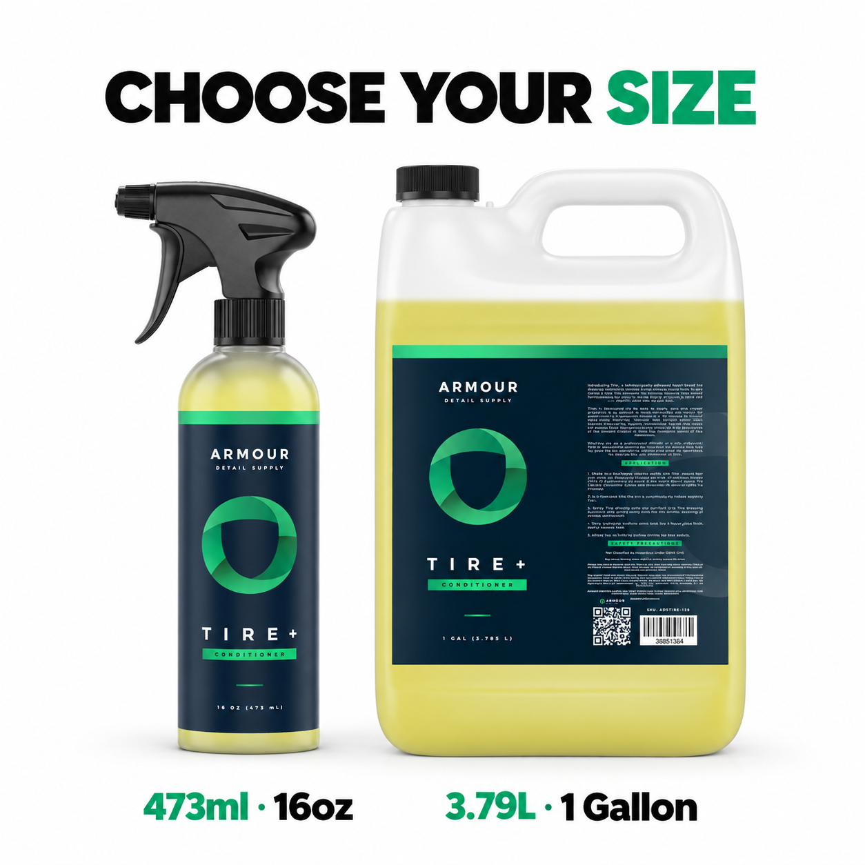 Armour Detail Supply Tire+ Tyre Dressing — Which size?