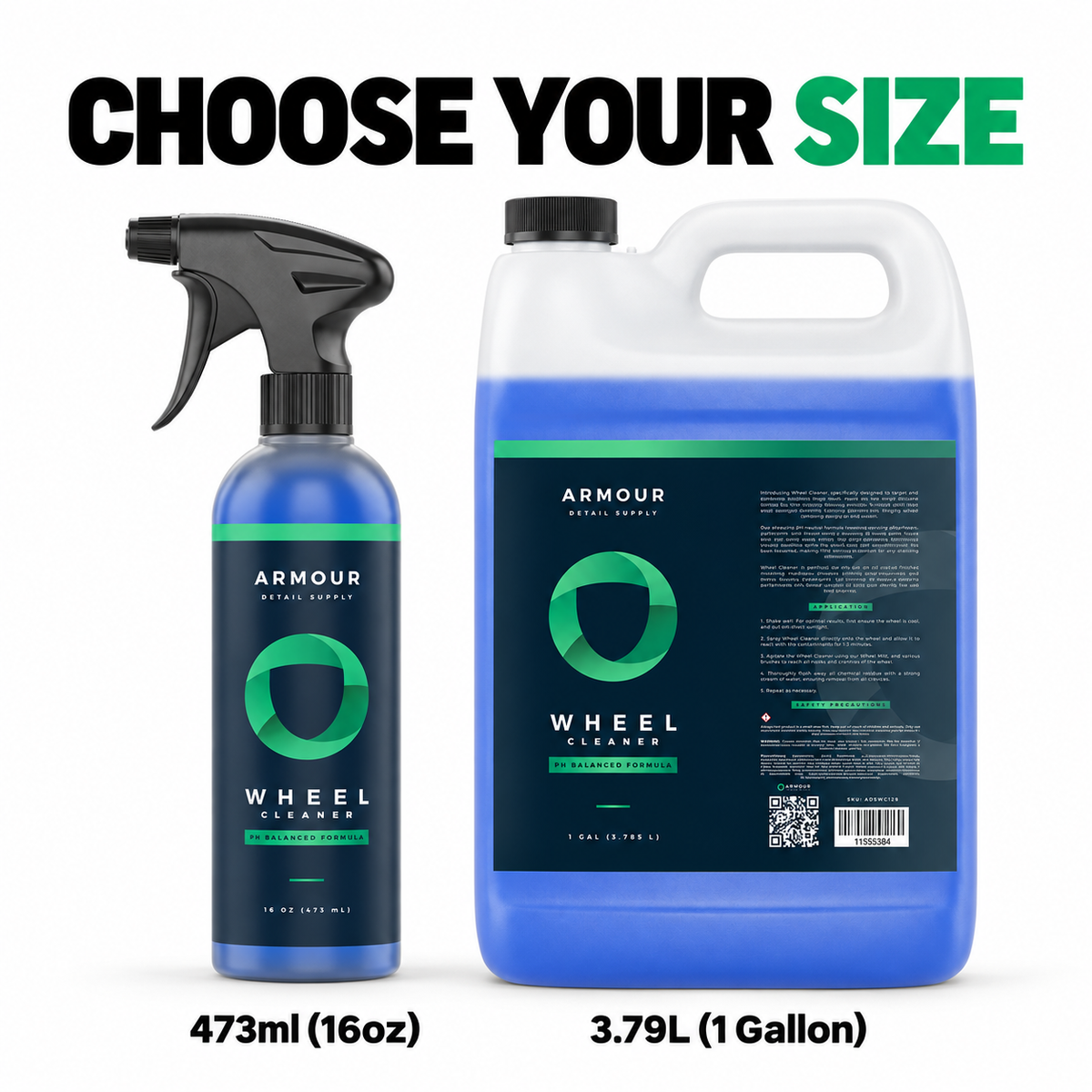 Armour Detail Supply Wheel Cleaner — Which size can I choose?