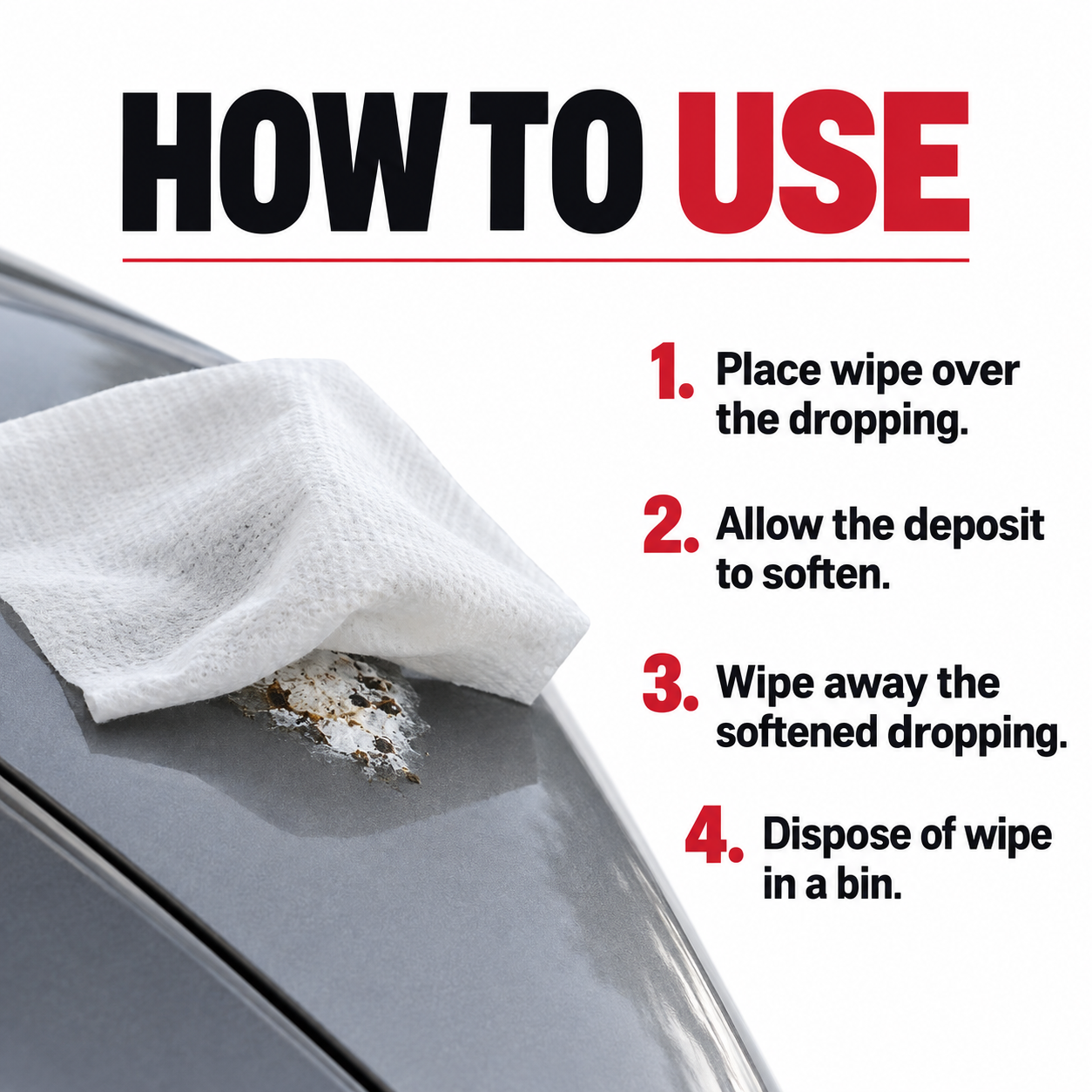 Autoglym Bird Dropping Wipes — How do I use it?
