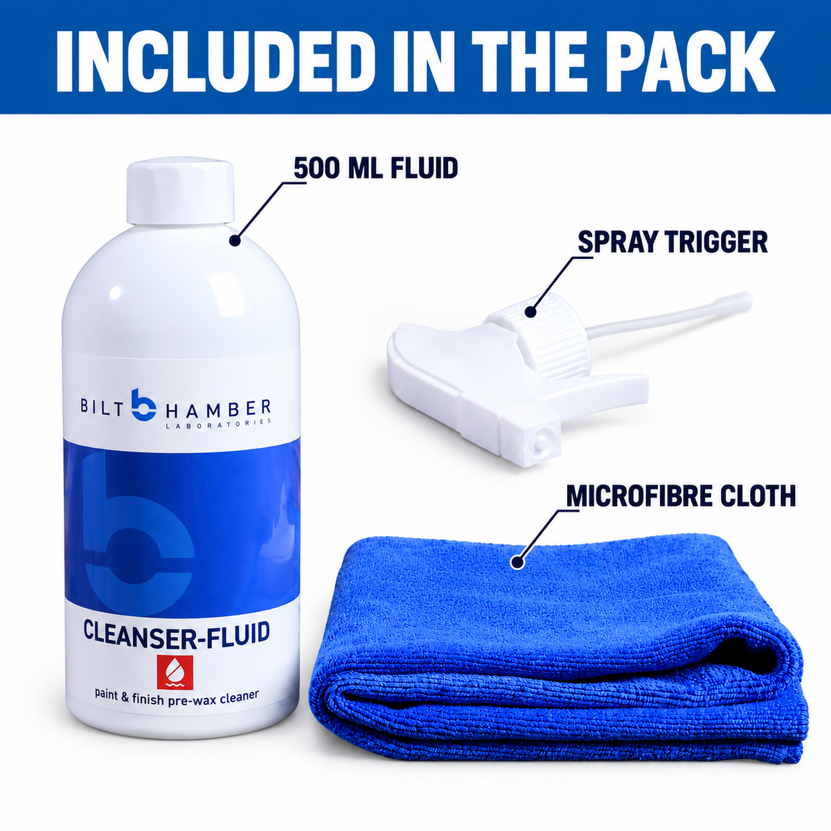 Bilt Hamber Cleanser Fluid 500ml — What is included?