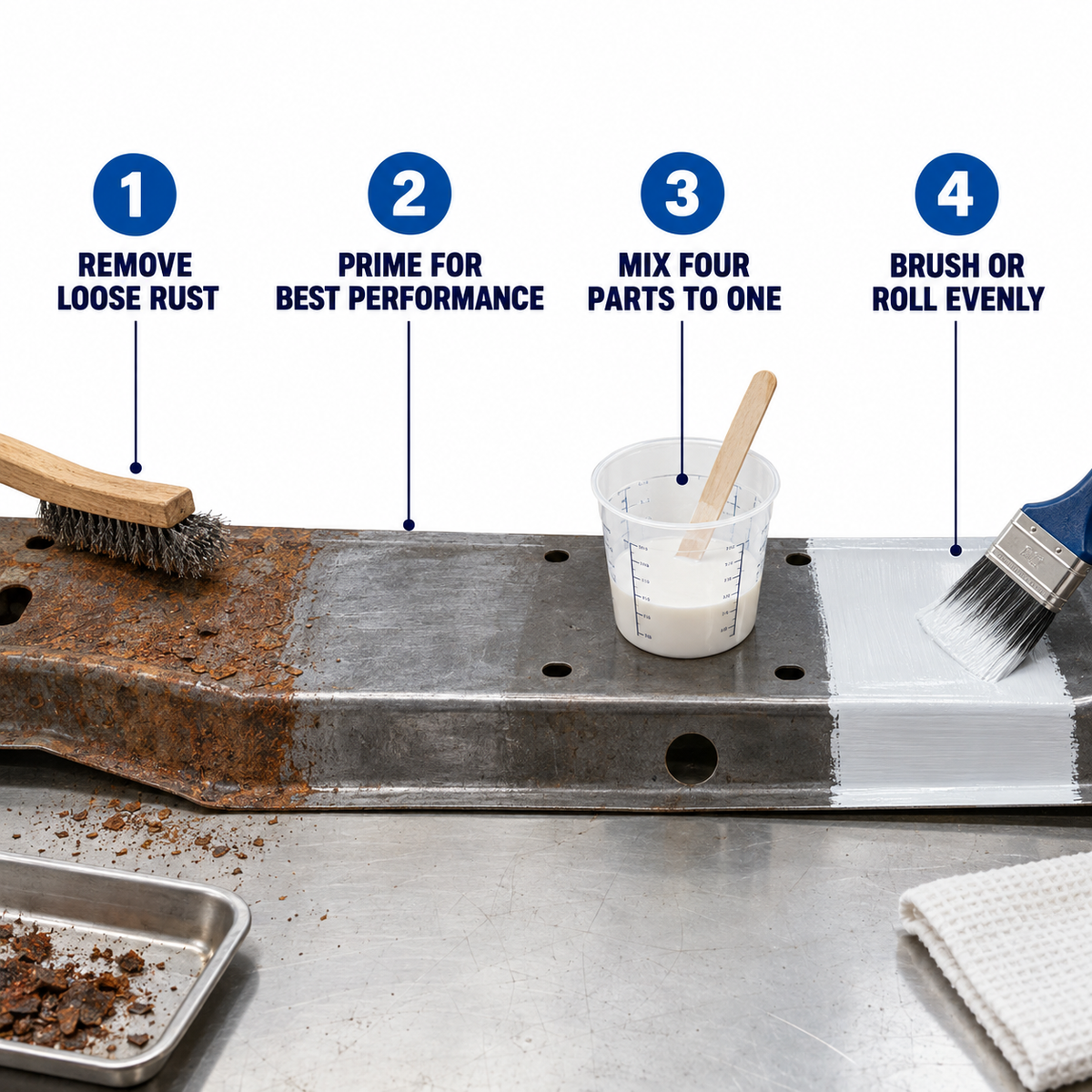 Bilt Hamber Epoxy-Mastic White Anti-Corrosion Coating 1L — How do I apply it?