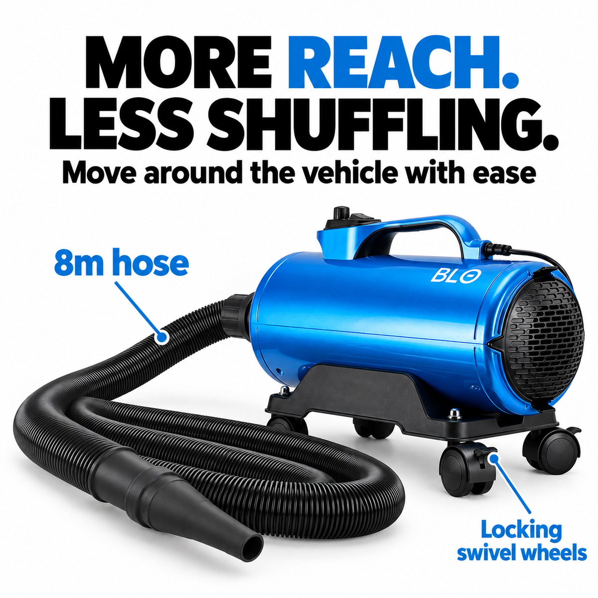 BLO AIR GT Car Dryer — Can I move around the vehicle?