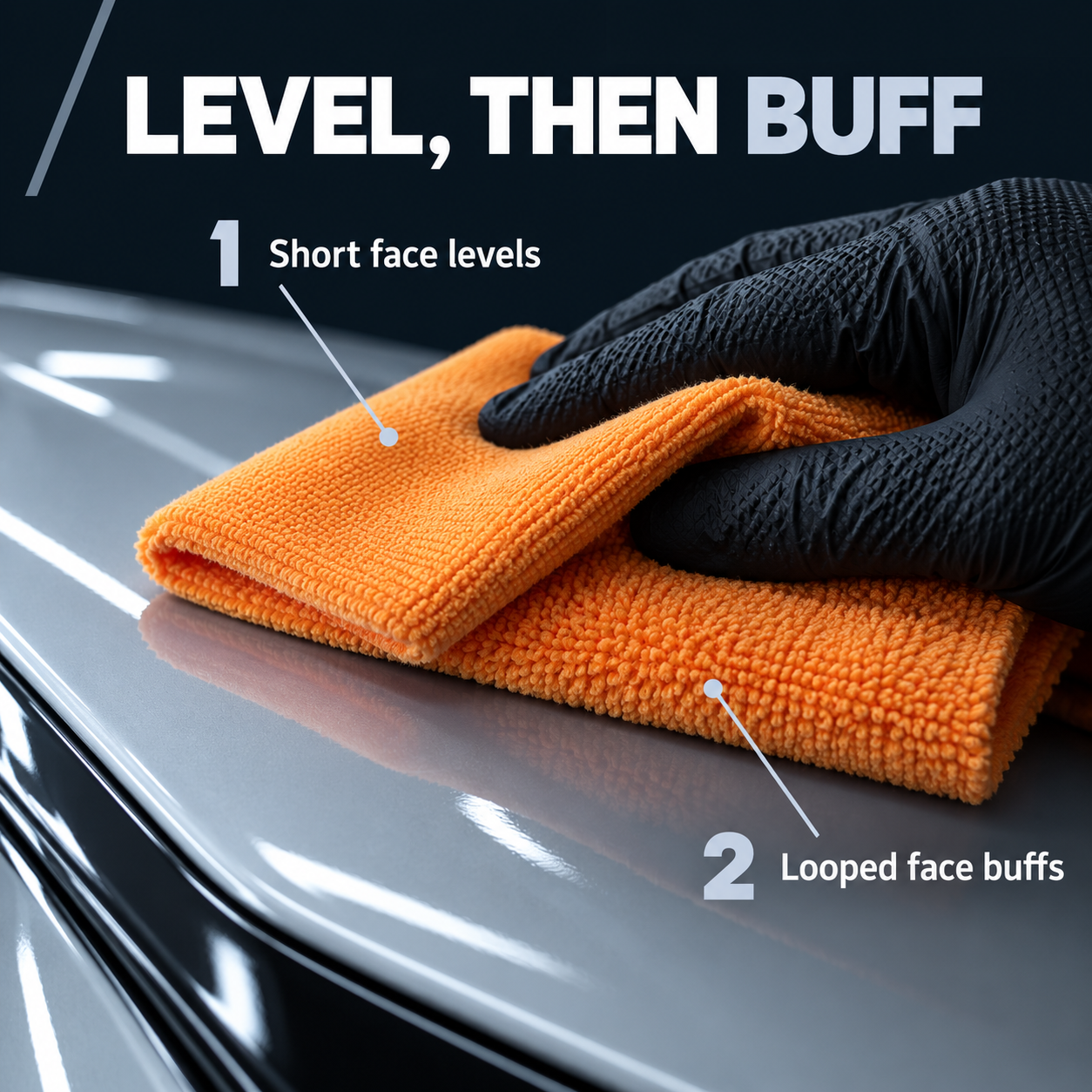 CarPro 2 Face No-Lint Microfibre Cloths 40x40cm - Pack of 10 — How do I use the two faces?