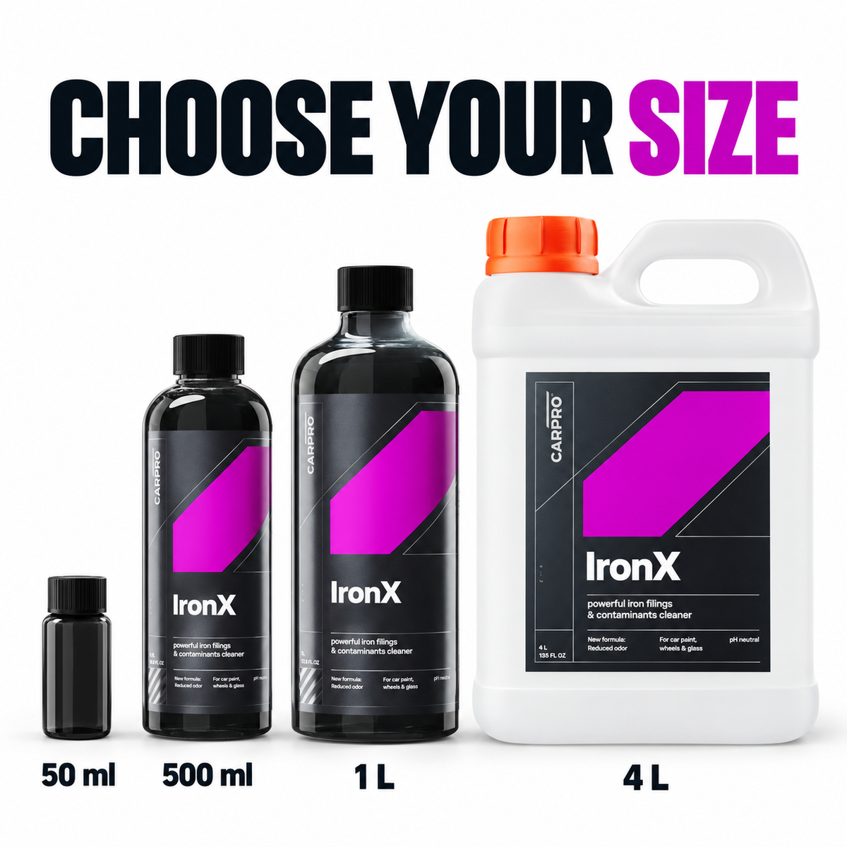 CarPro Cherry IronX Fallout Remover - Alloy Cleaner — Which size can I buy?