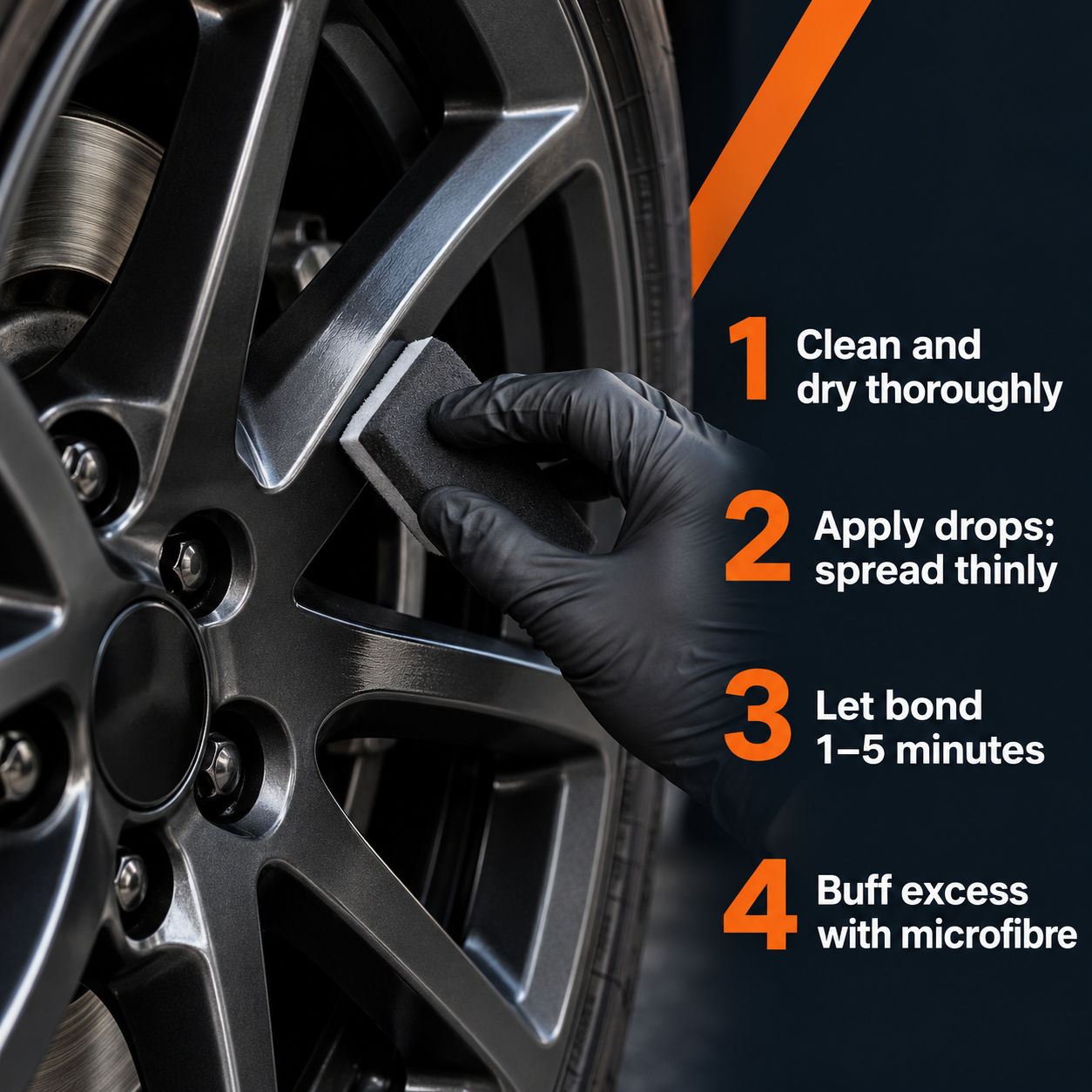 CarPro CQuartz Dlux - Plastic, Rubber & Wheel Coating Kit - 1 Year — How do I apply it?