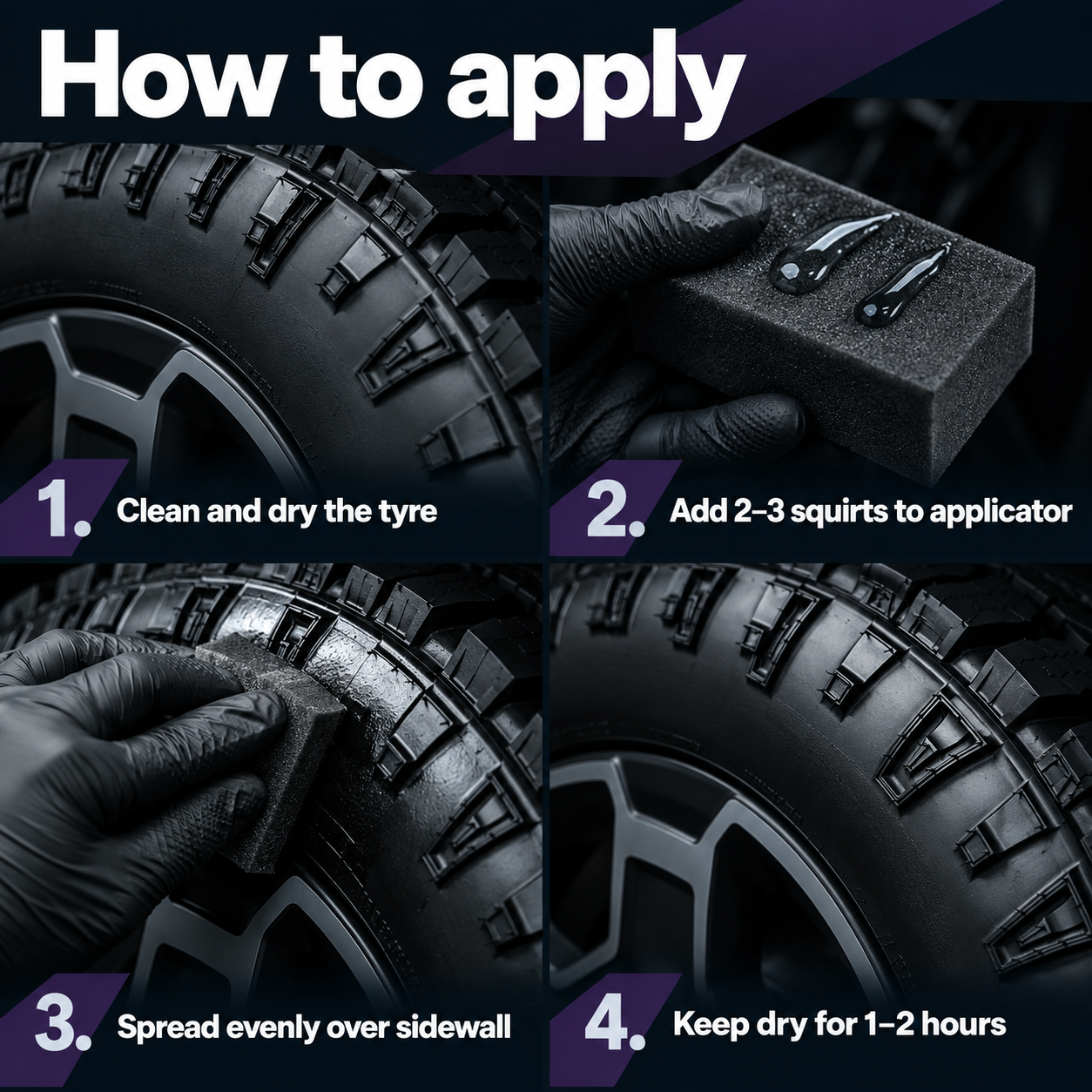 CarPro Dark Side - Tyre and Rubber Sealant — How do I apply it?