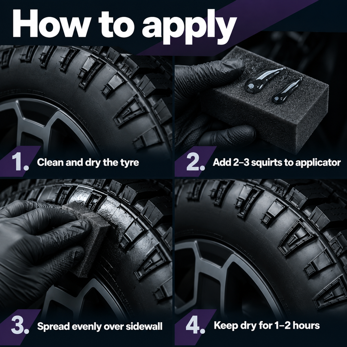 CarPro Dark Side - Tyre and Rubber Sealant — How do I apply it?