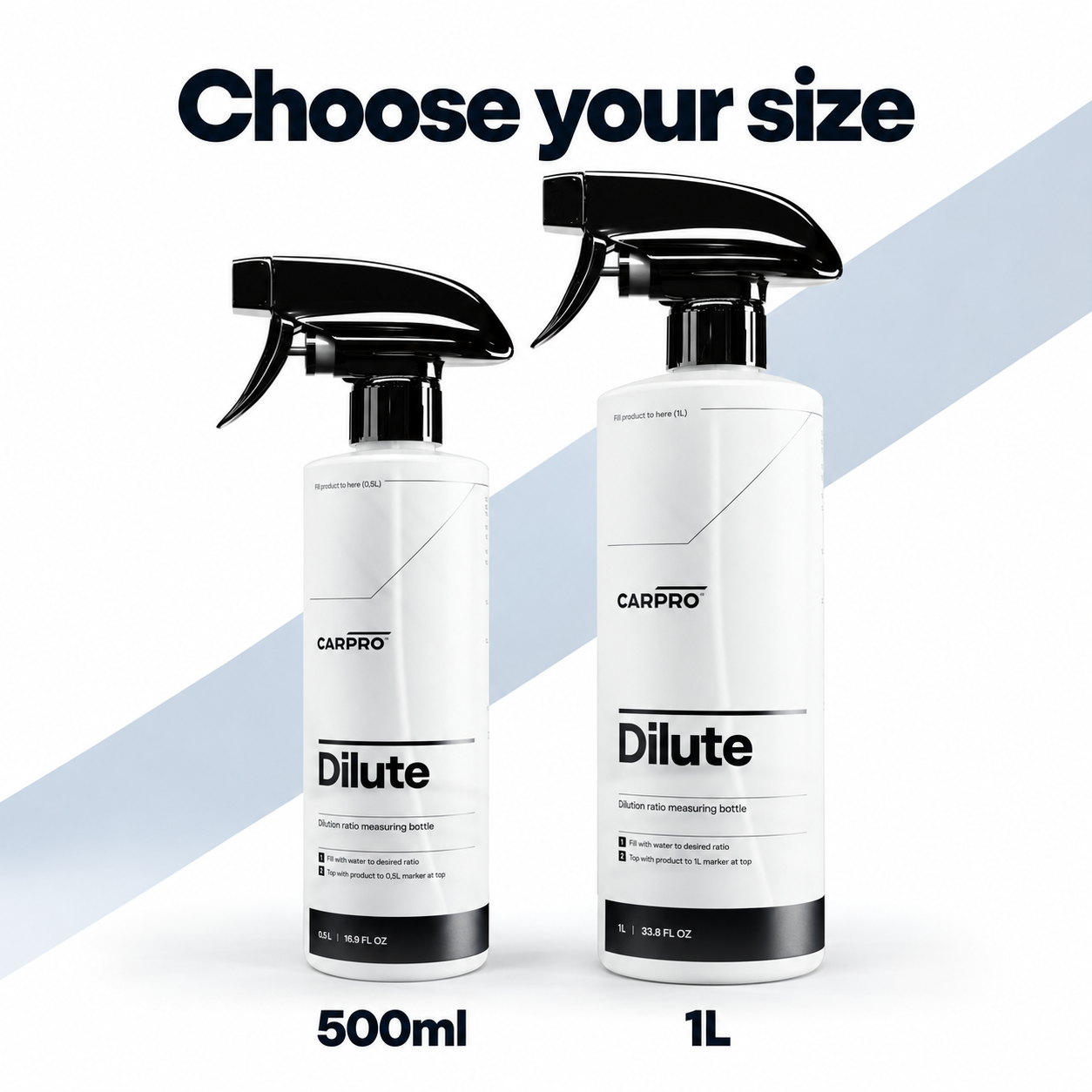CarPro Dilute Mixer Bottle — Which size can I choose?