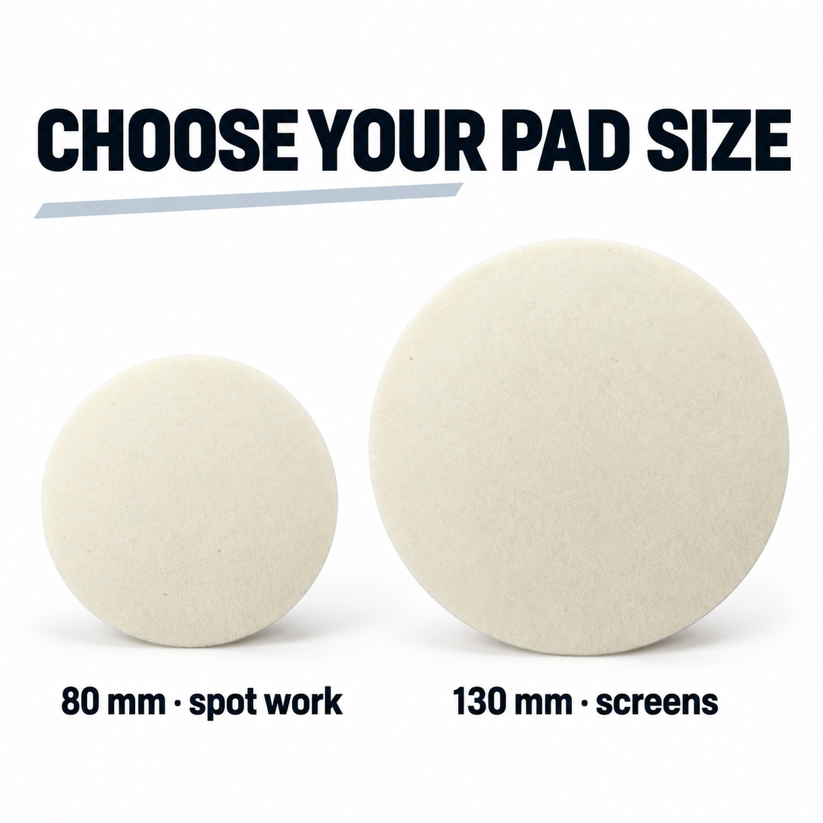 CarPro Glass Rayon Polishing Pad (Various Sizes) — Which size suits my glass?