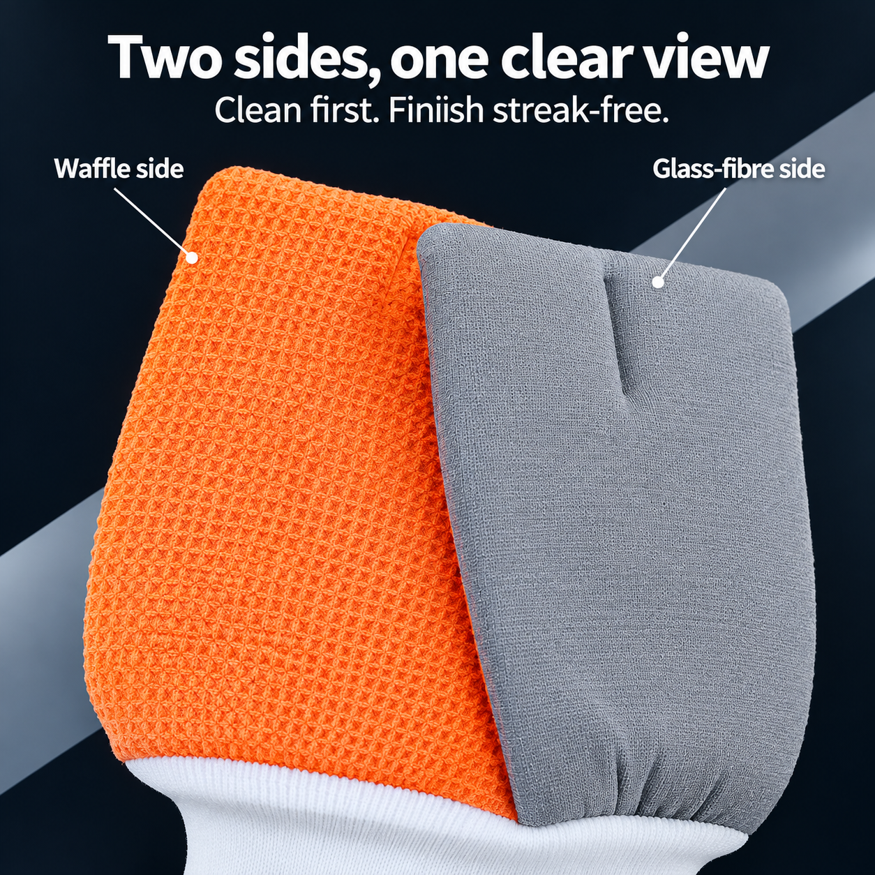 CarPro Glass Mitt for Inner Glass - Microfibre Blend Cloth — What do the two sides do?