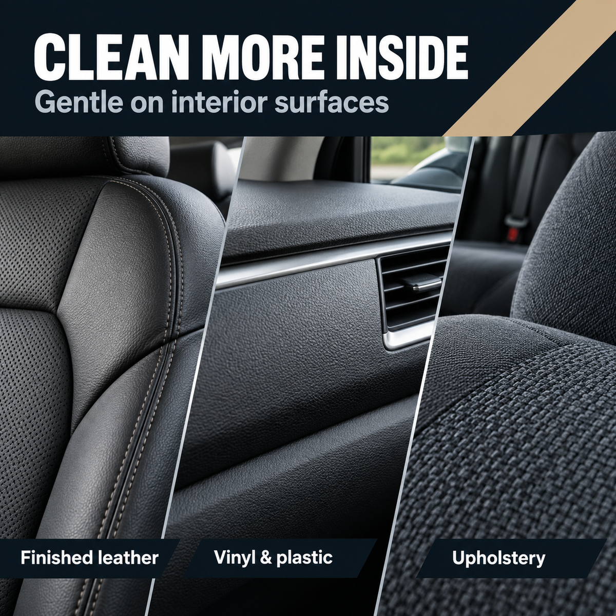 CarPro Inside Multipurpose & Leather Cleaner — Which surfaces can I clean?