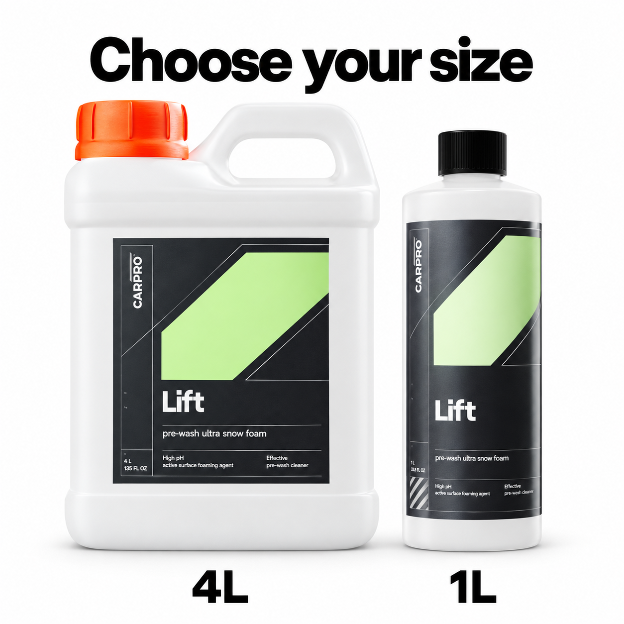 CarPro Lift - Prewash & Snow Foam — Which size can I buy?