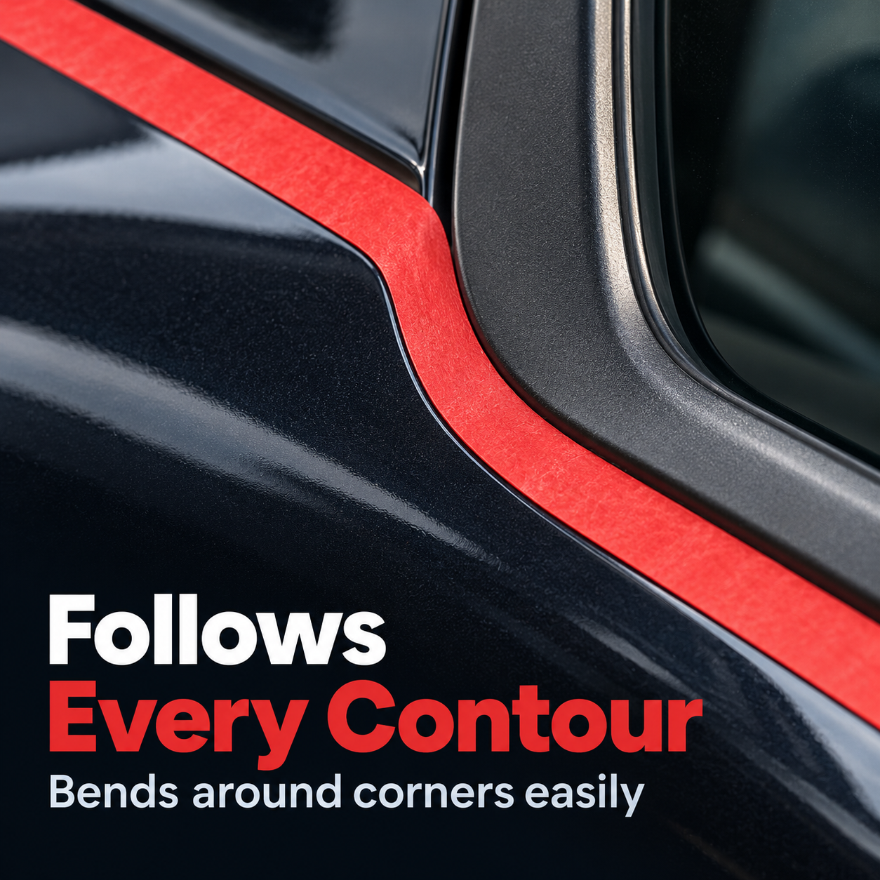 CarPro Red Low Tack Masking Tape - Protective Tape — Will it follow curves?