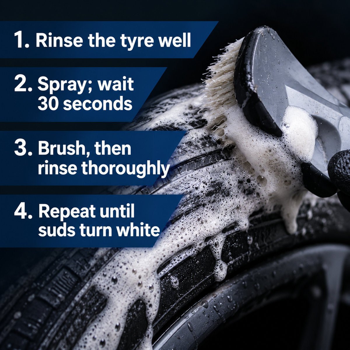 CarPro RETYRE Dedicated Tyre Cleaner — How do I clean a tyre?