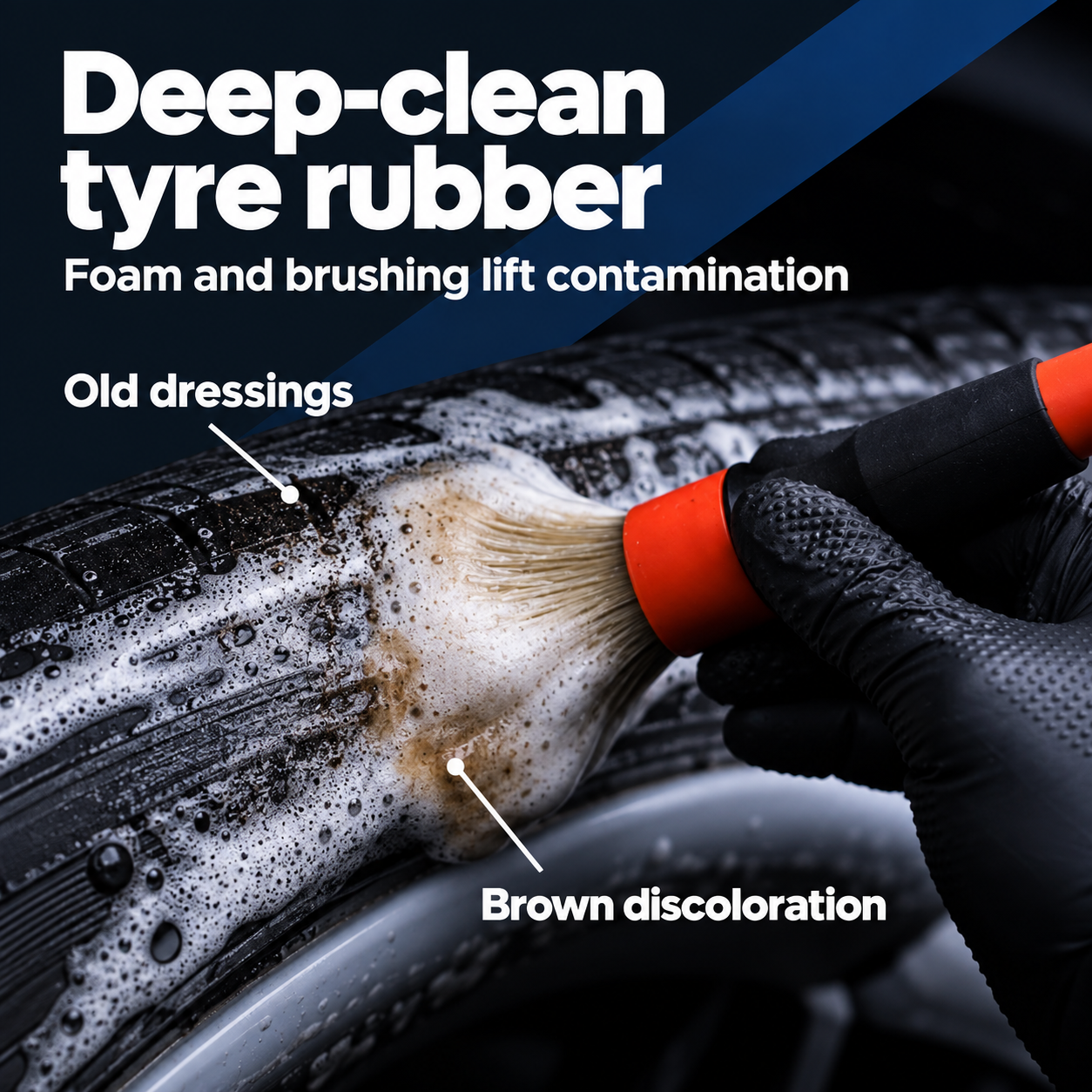 CarPro RETYRE Dedicated Tyre Cleaner — What does it remove?