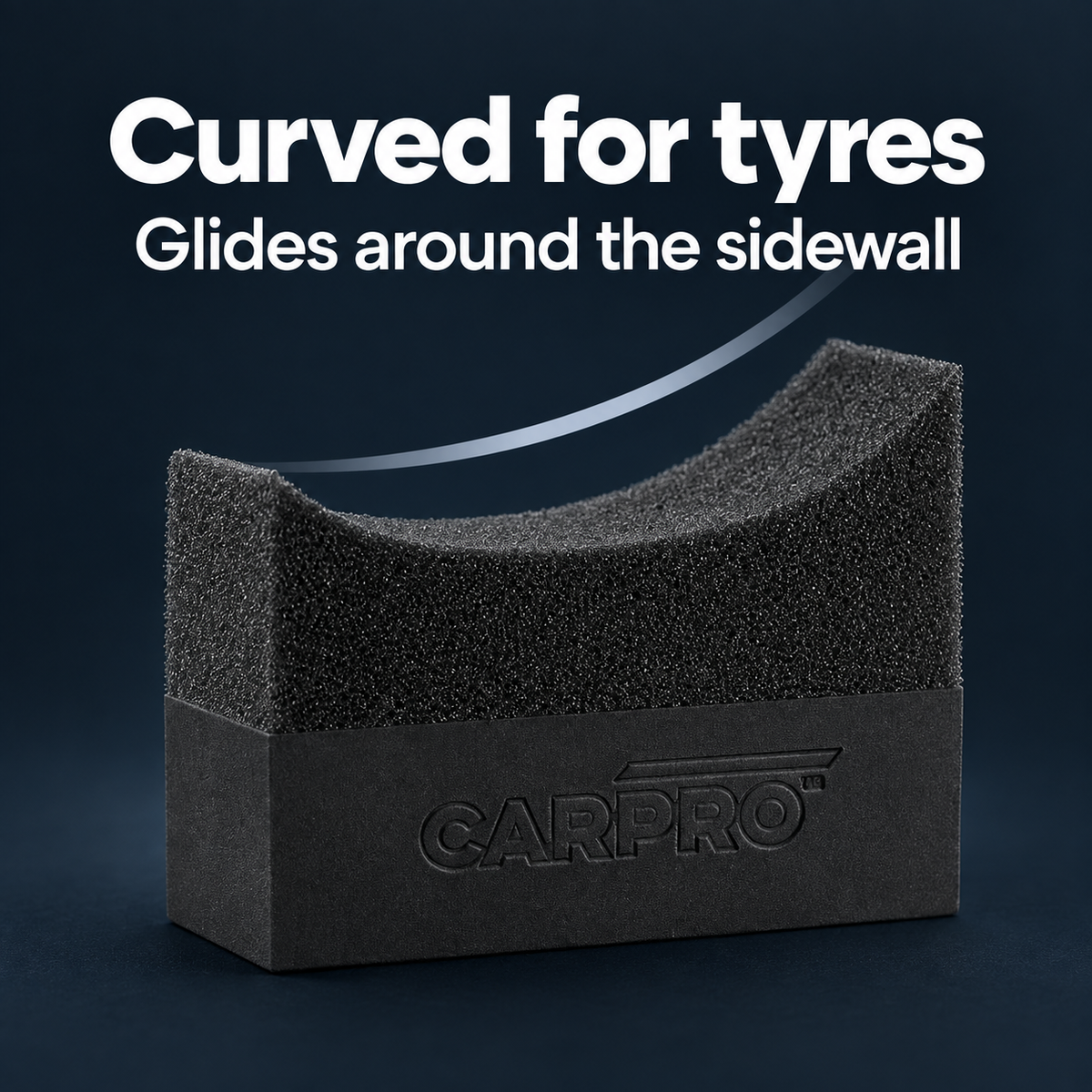 CarPro Tyre Sponge Curved - Dressing Applicator — How does it follow the tyre?