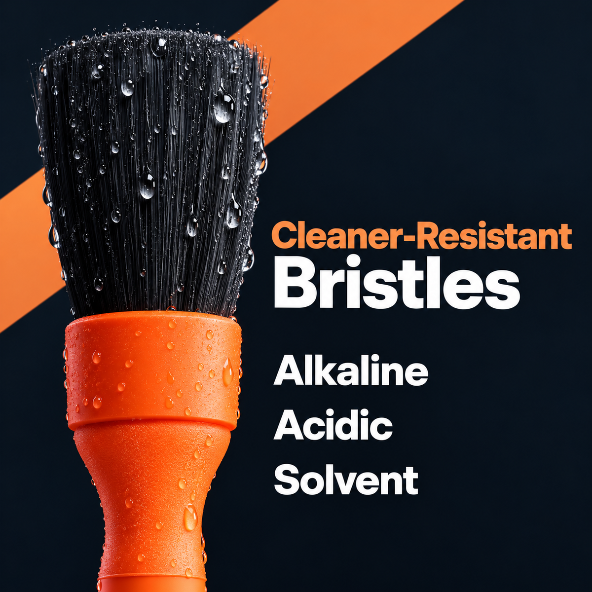 CarPro XL Detailing Brush - Nylon Fibre — Can the bristles handle different cleaners?