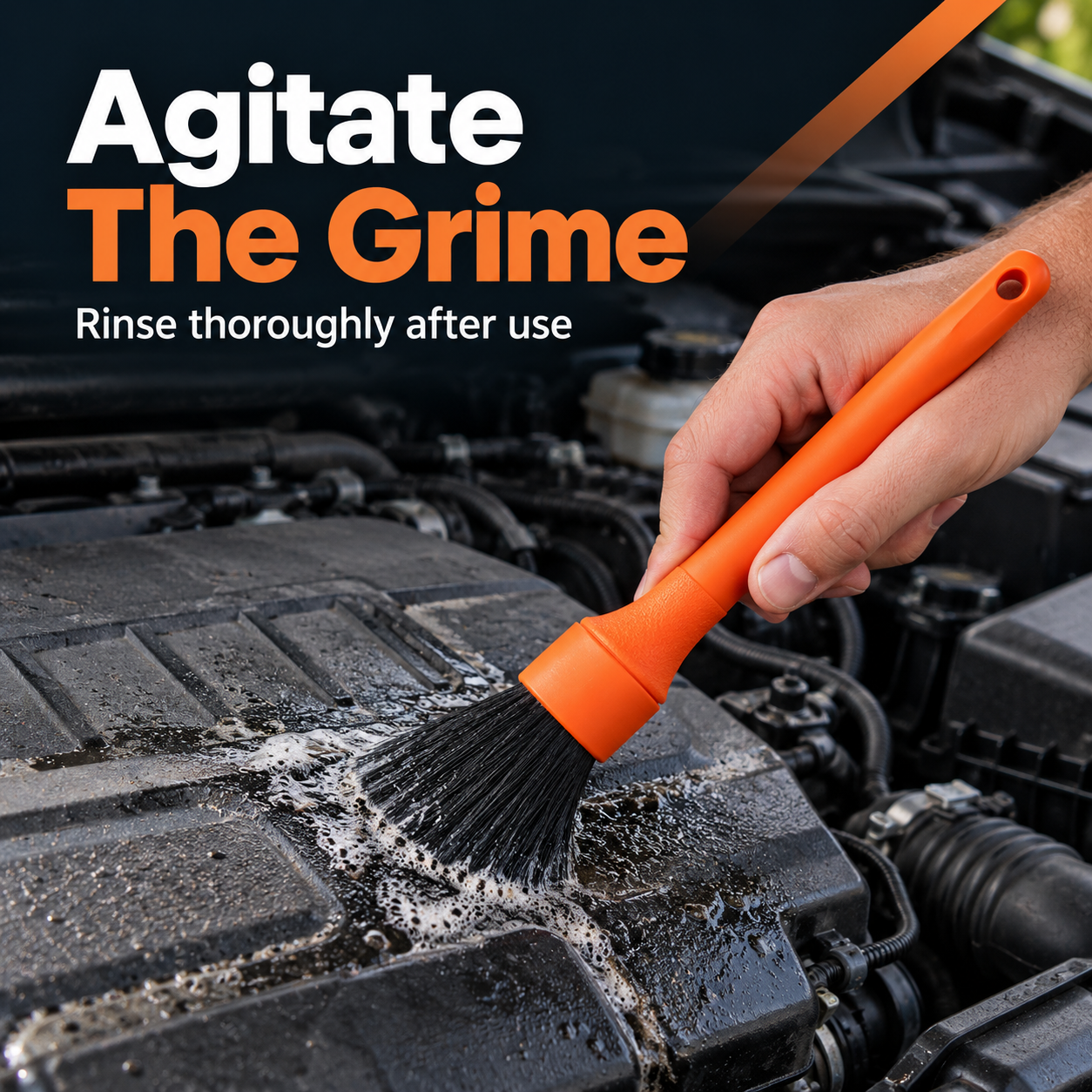 CarPro XL Detailing Brush - Nylon Fibre — What does using it look like?