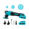 Carbon Collective HEX Mini cordless polisher kit with backing plates, adapters and two batteries