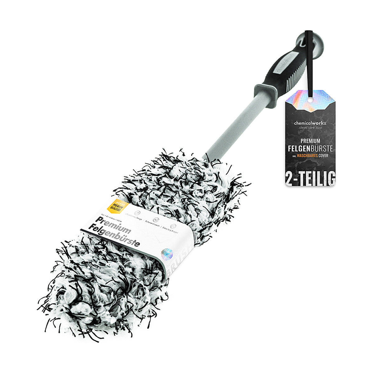 ChemicalWorkz Flat Microfibre Wheel Brush 50cm - full length view