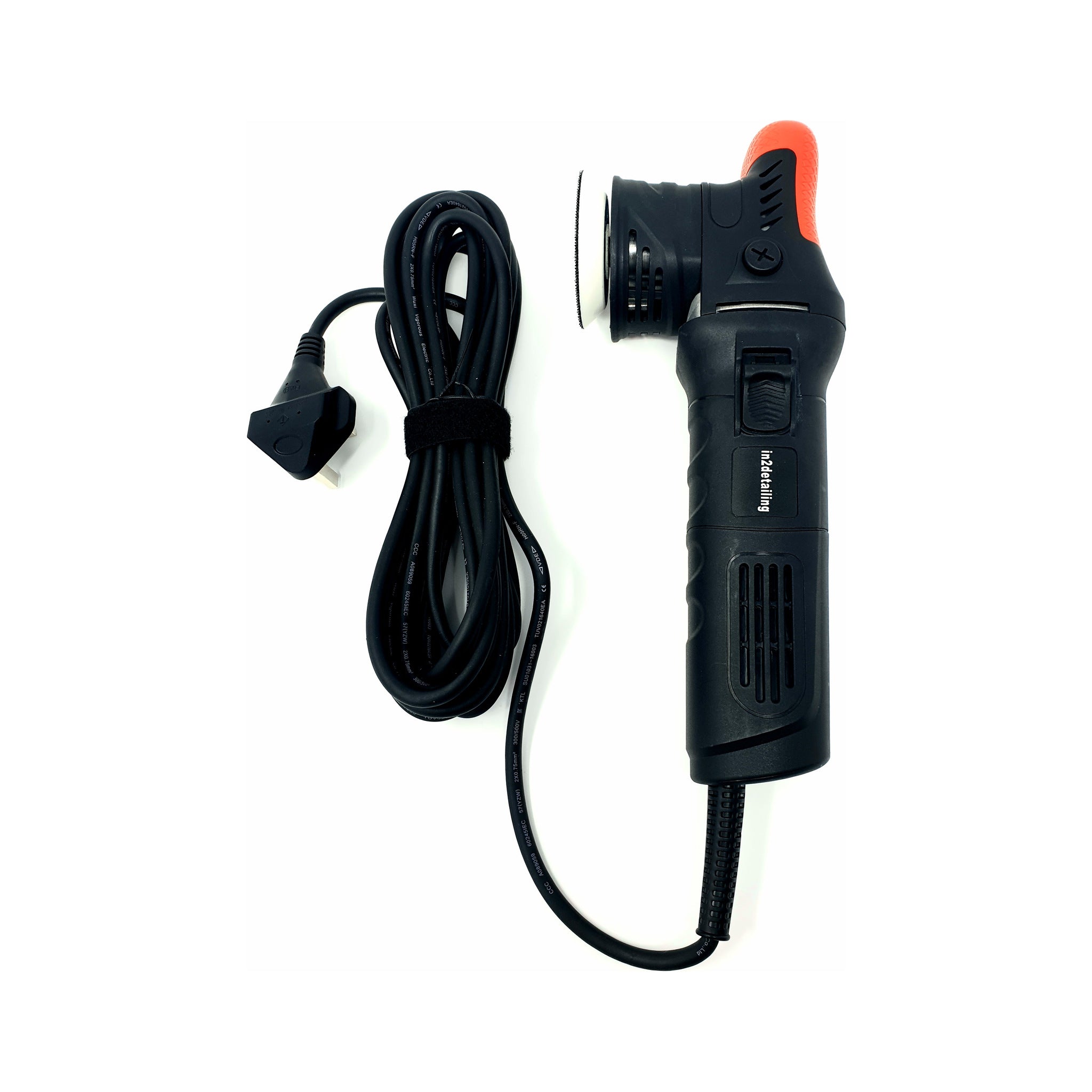 In2 DA12 Mini Dual Action Polisher with mains cable, full view