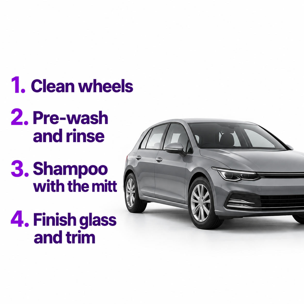 Detailing Starter Bundle wash routine in four steps