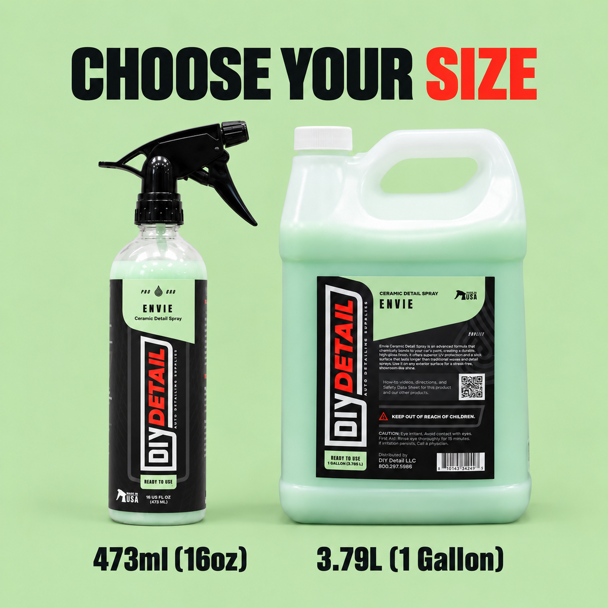 DIY Detail Envie Ceramic Detail Spray — Which size can I choose?