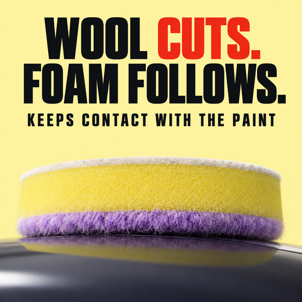 DIY Detail Gold Standard Wool Cutting Pad (Various Sizes) — Why layered construction?