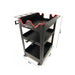 DTL LAB Detailing Cart — 3-tier steel detailing trolley with bottle, brush and polisher holders