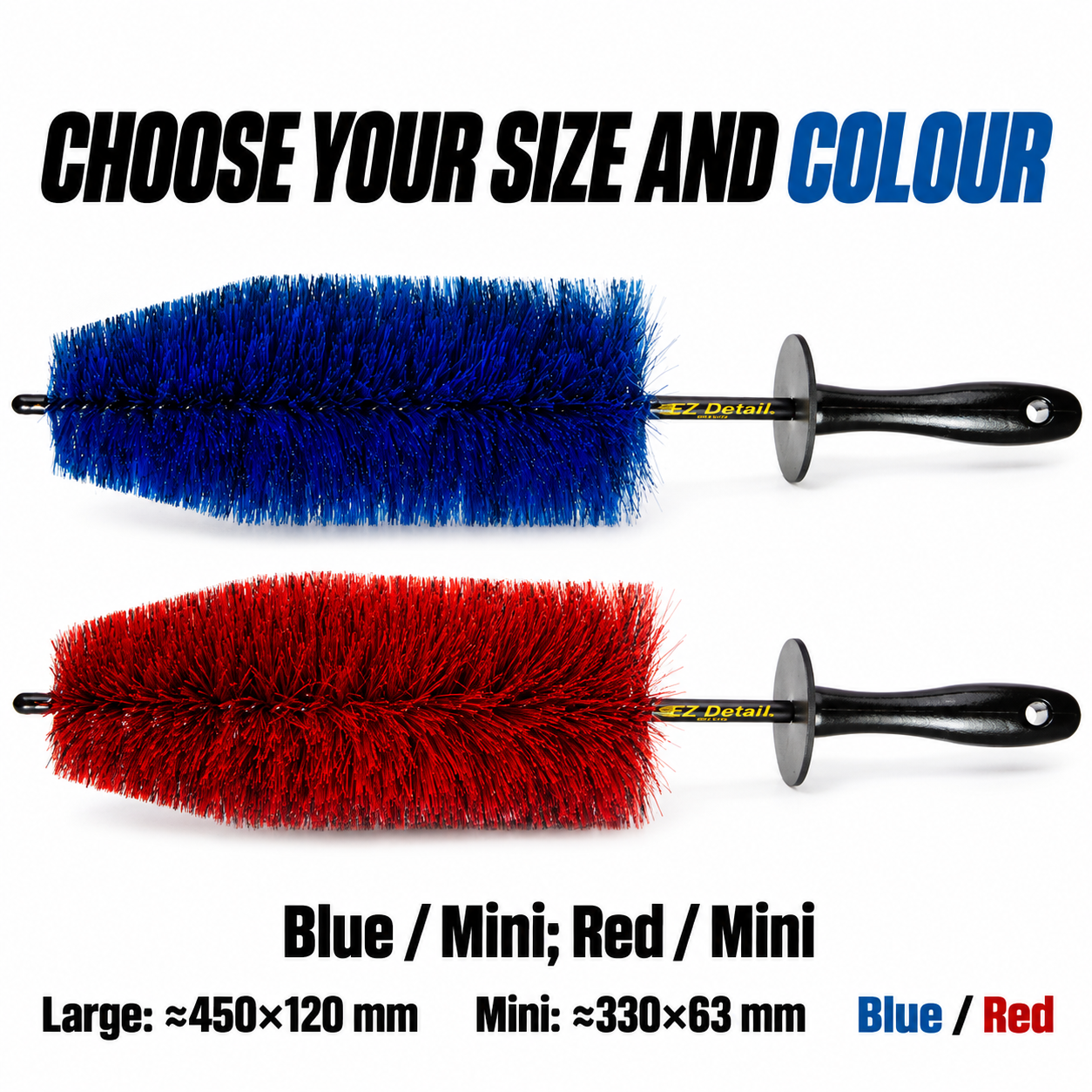 EZ Detail Wheel Cleaning Brush (Large or Mini) — Which option should I choose?