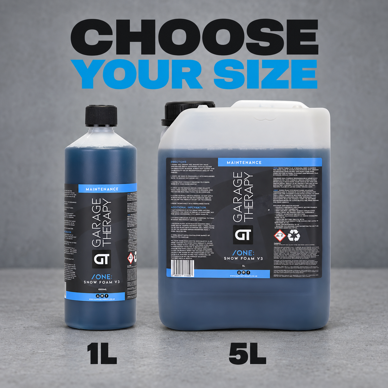 Garage Therapy /ONE: Snow Foam V3 — Which size should I choose?