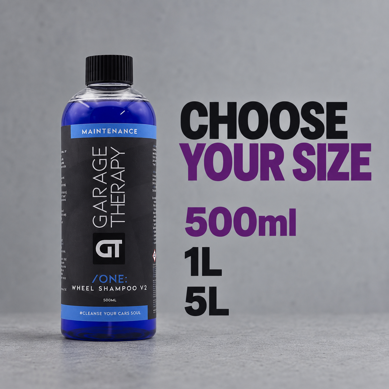 Garage Therapy /ONE: Wheel Shampoo V2 — Which size can I choose?