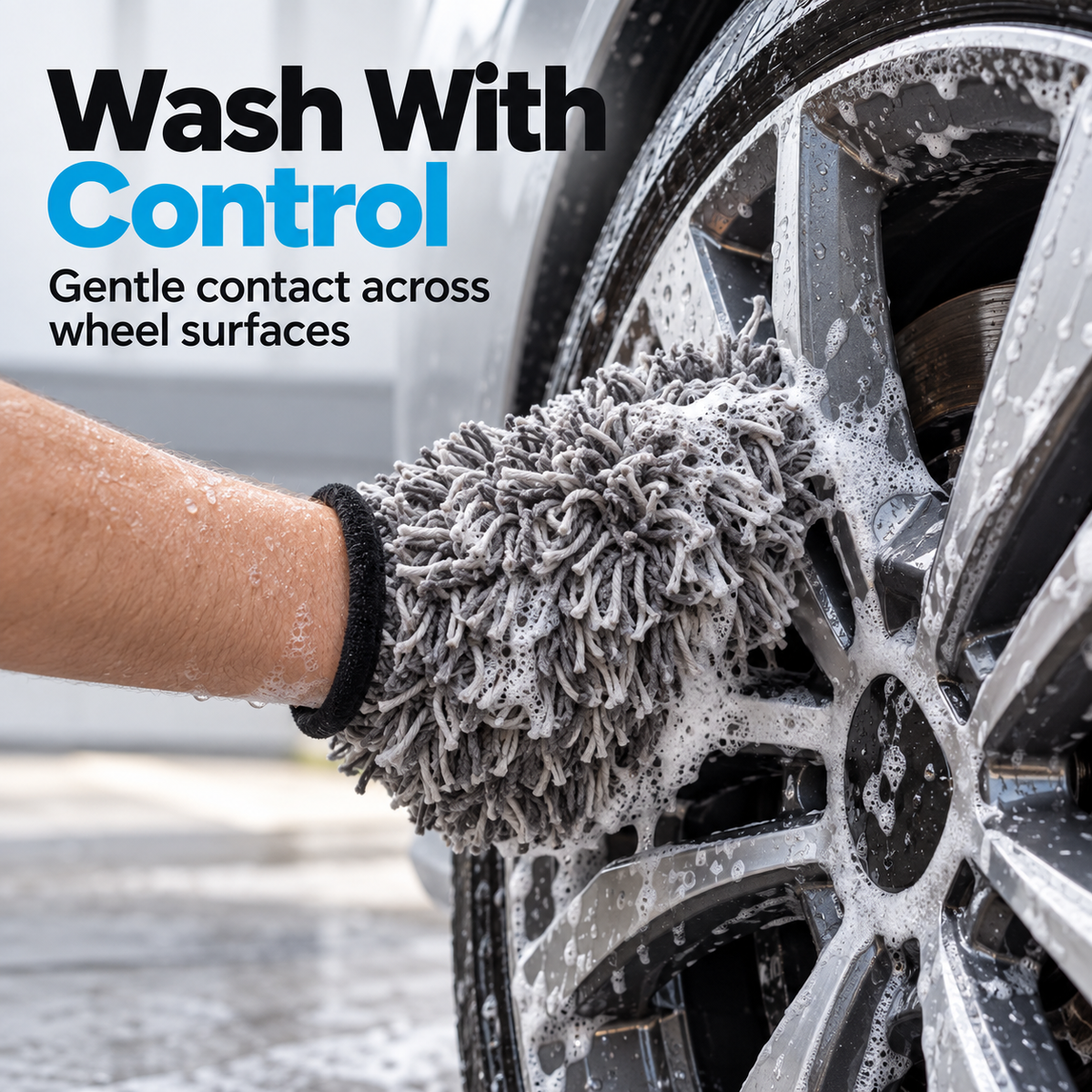 Garage Therapy Wheel Mitt — What does using it look like?
