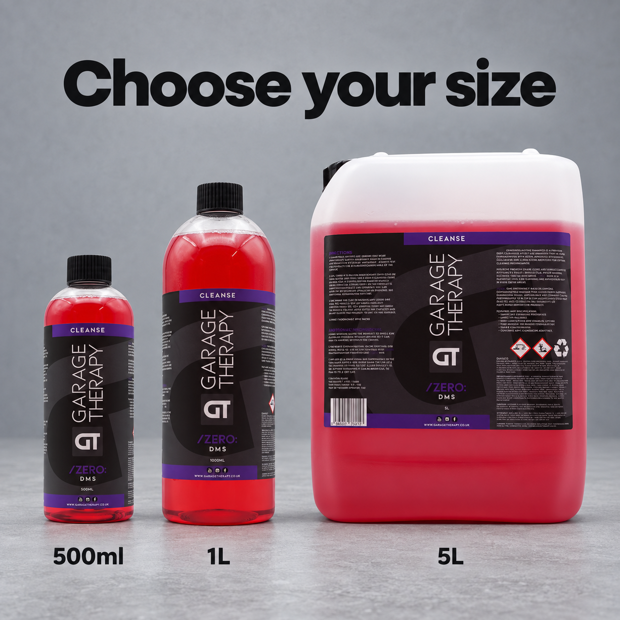 Garage Therapy /Zero: DMS Demineralisation Shampoo — Which size can I choose?