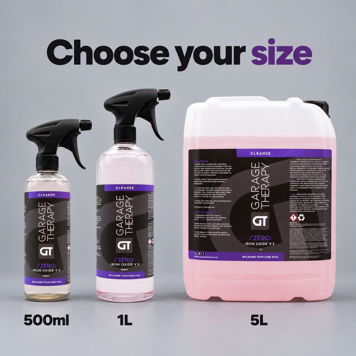 Garage Therapy /ZERO: Iron Oxide V3 — Which size can I choose?